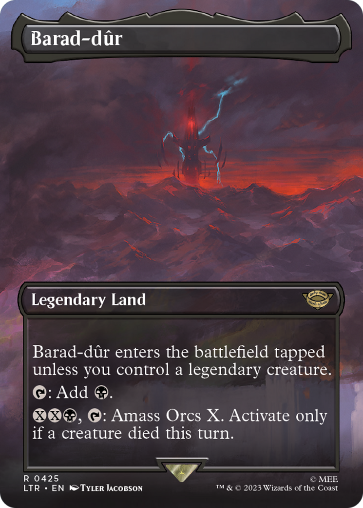 Barad-dur (0425) (Borderless) (LTR-425) - The Lord of the Rings: Tales of Middle-earth (Borderless) Foil