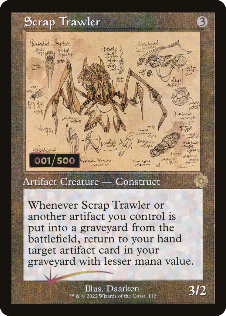 Scrap Trawler (Schematic) (Serial Numbered) (BRR-112Z) - The Brothers' War Retro Artifacts Foil