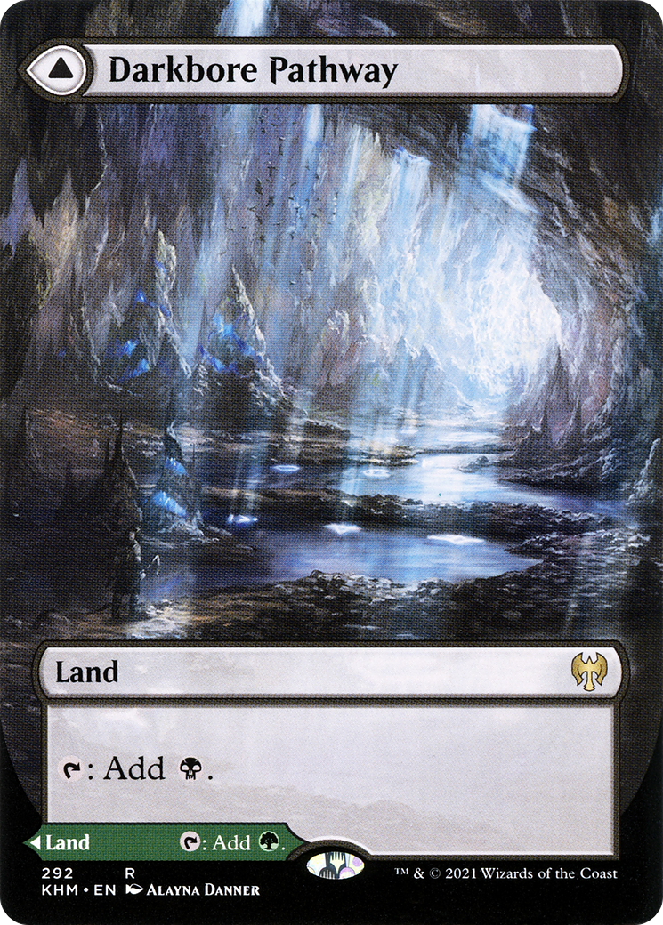 Darkbore Pathway (Borderless) (KHM-292) - Kaldheim: (Showcase) (Borderless) Foil