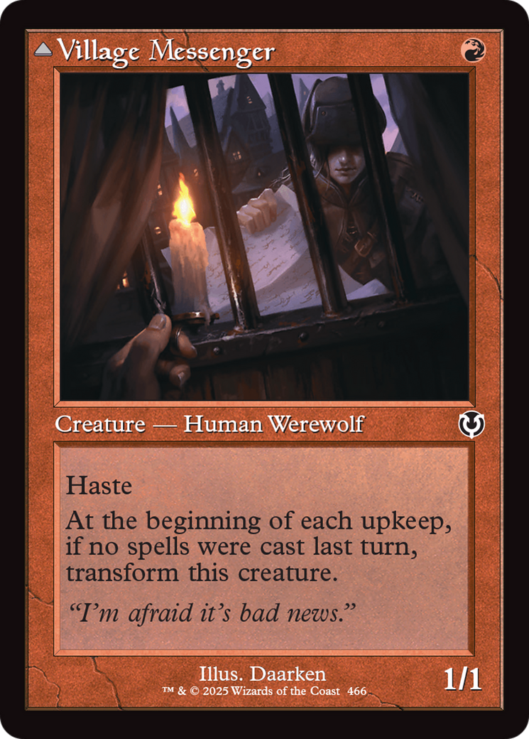 Village Messenger // Moonrise Intruder (INR-466) - Innistrad Remastered Foil