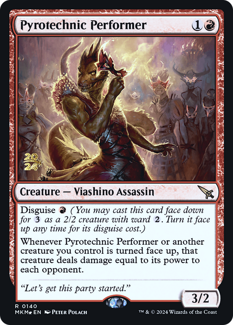 Pyrotechnic Performer (PRE-140S) - Murders at Karlov Manor Promos Foil