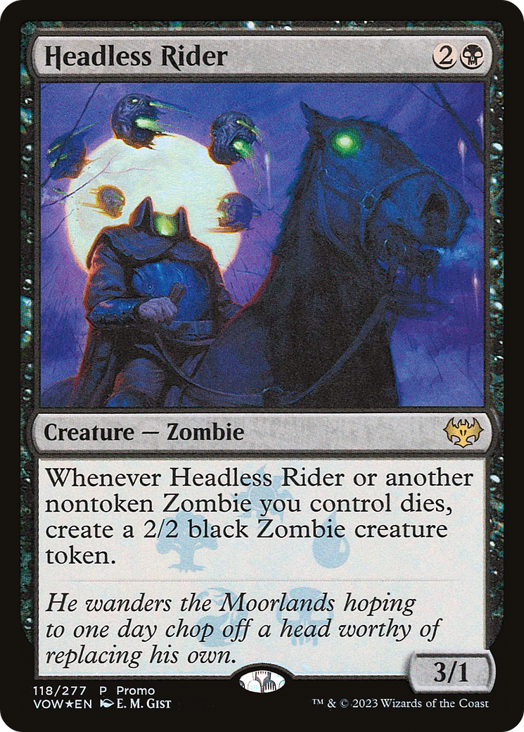 Headless Rider (MEDIA-118★) - Innistrad: Crimson Vow Promos Foil