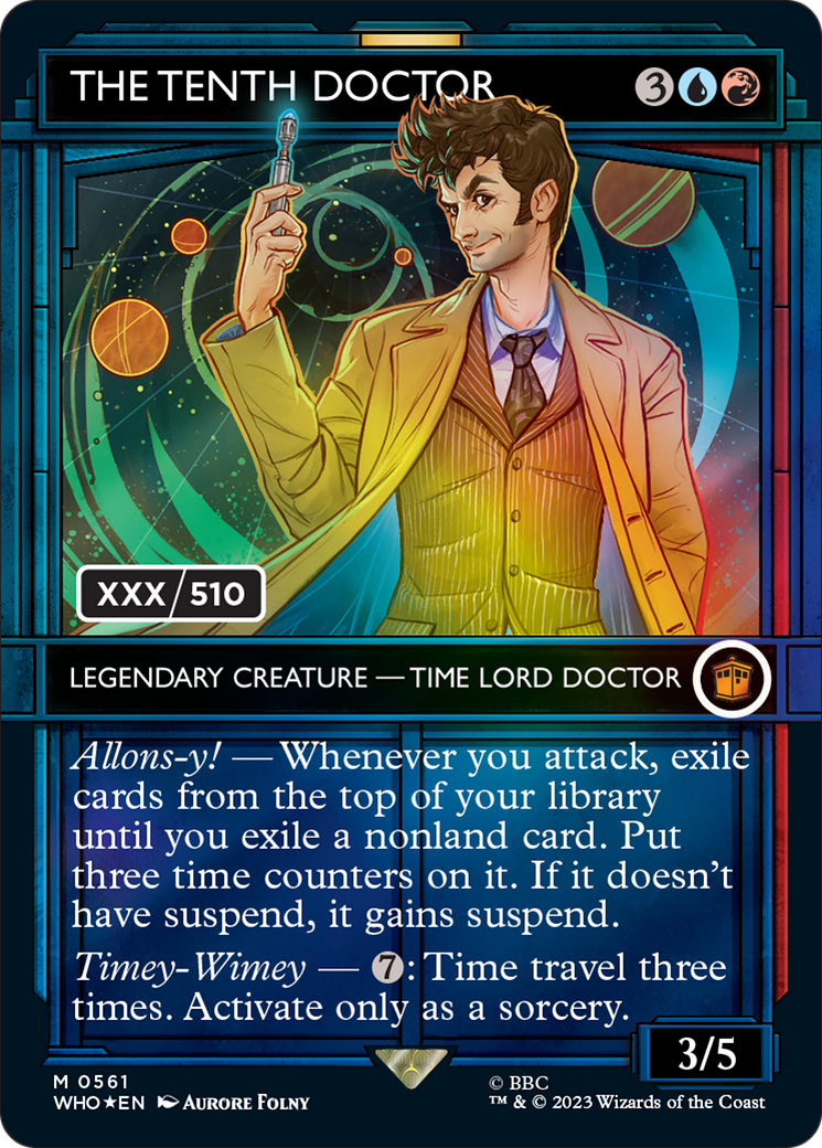 The Tenth Doctor (Serial Numbered) (WHO-561Z) - Doctor Who: (Showcase) (Borderless) Foil