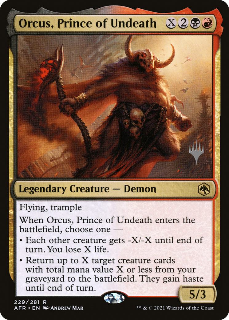 Orcus, Prince of Undeath (PPAFR-229P) - Adventures in the Forgotten Realms Promos