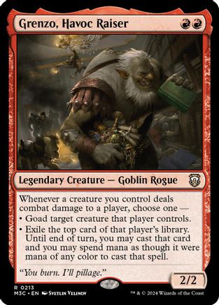 Grenzo, Havoc Raiser (Ripple Foil) (M3C-213) - Modern Horizons 3 Commander Foil