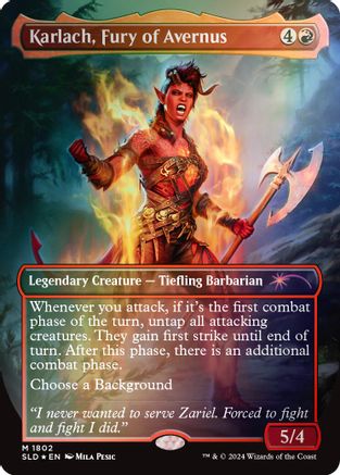Karlach, Fury of Avernus (Rainbow Foil) (SLD-1802) - Secret Lair Drop Series Foil