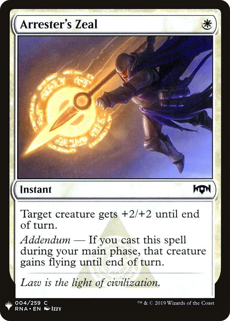 Arrester's Zeal (LIST-004) - The List
