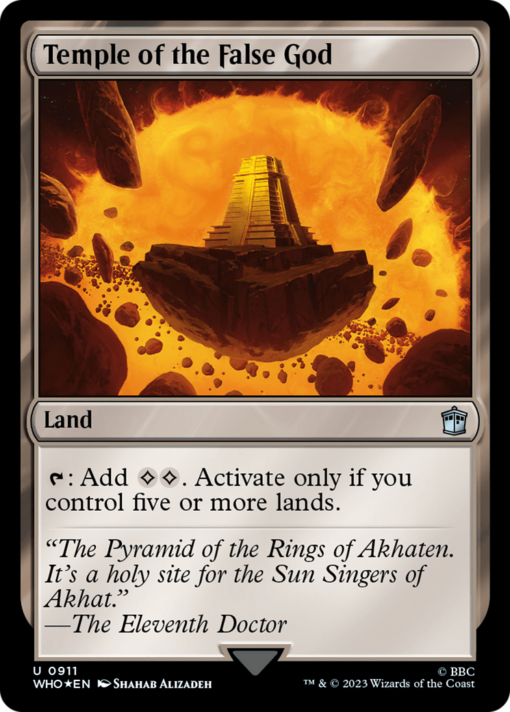 Temple of the False God (Surge Foil) (WHO-911) - Doctor Who Foil