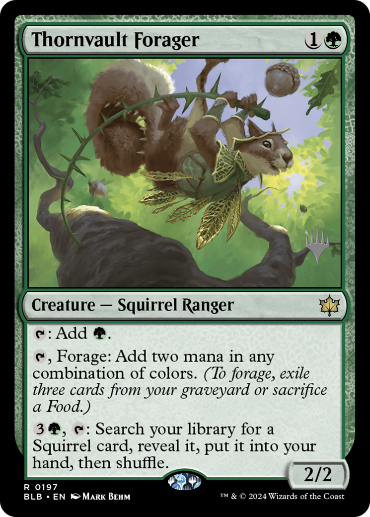 Thornvault Forager (PPBLB-197P) - Bloomburrow Promos