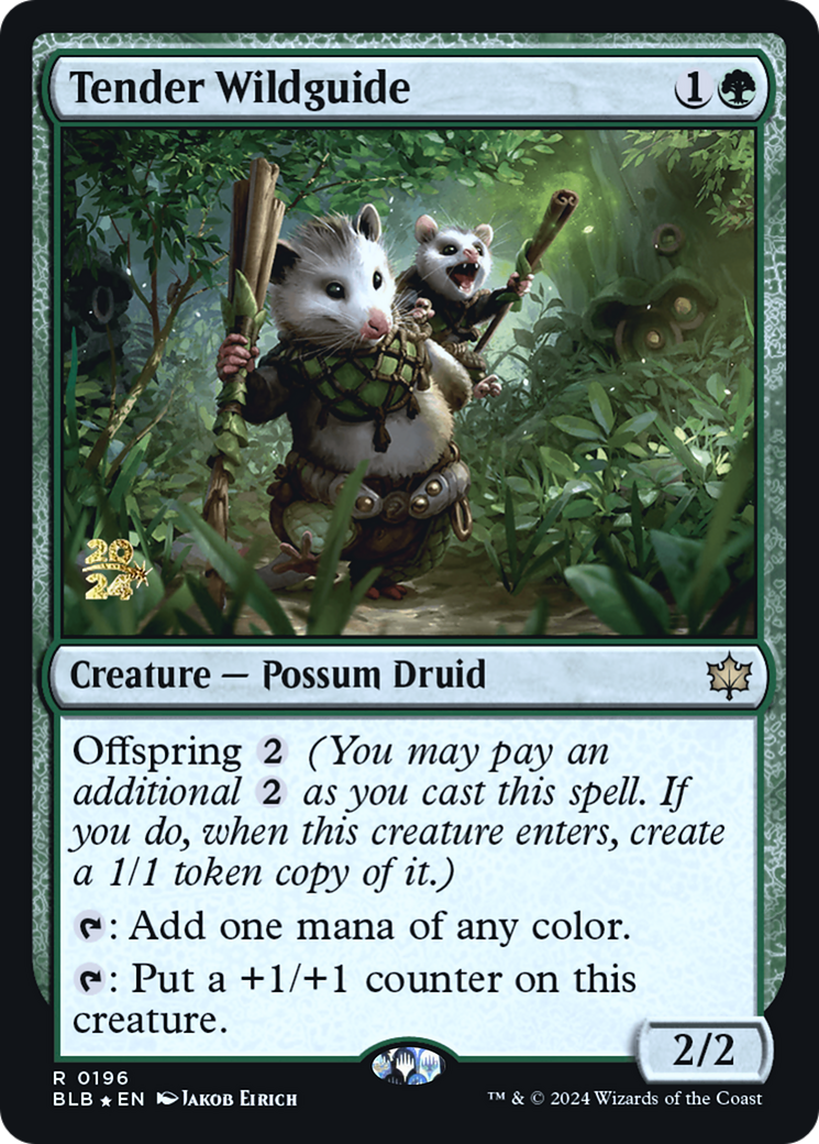 Tender Wildguide (PRE-196S) - Bloomburrow Promos Foil