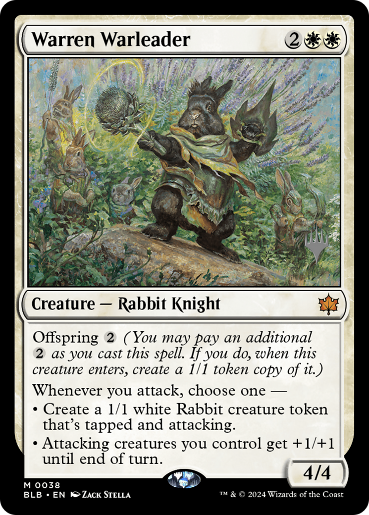 Warren Warleader (PPBLB-38P) - Bloomburrow Promos