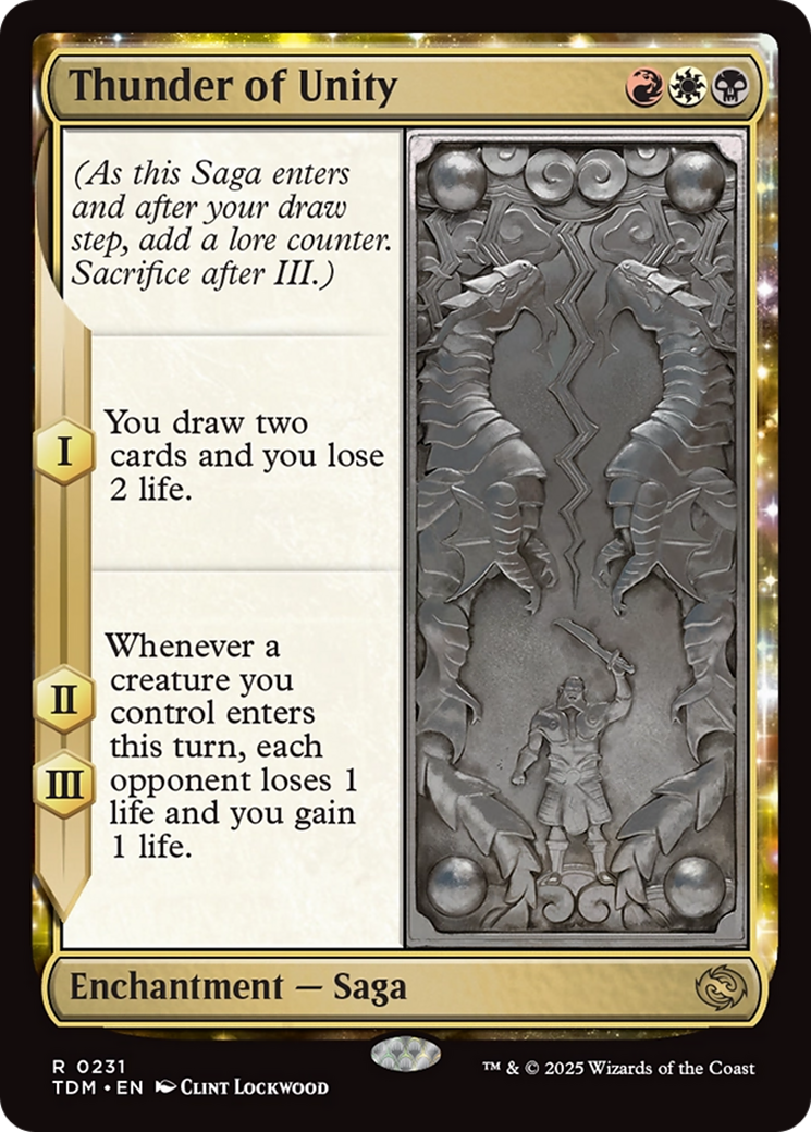 Thunder of Unity (TDM-231) - Tarkir: Dragonstorm: (enchantment) Foil