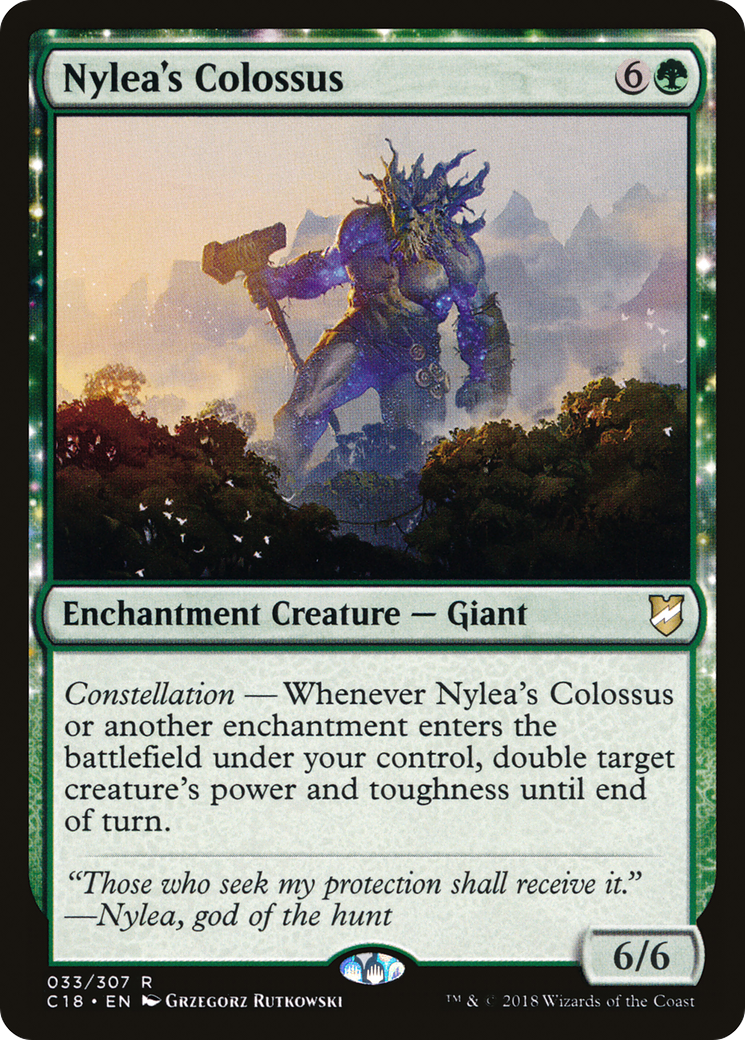Nylea's Colossus (C18-033) - Commander 2018: (enchantment)