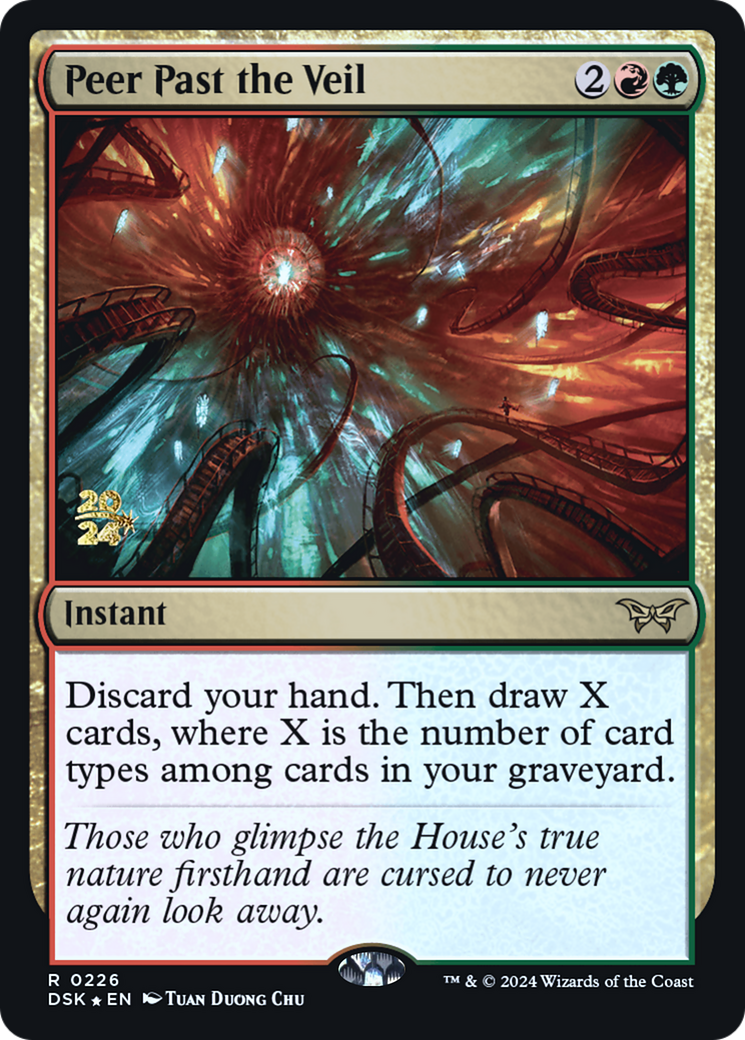 Peer Past the Veil (PRE-226S) - Duskmourn: House of Horror Promos Foil