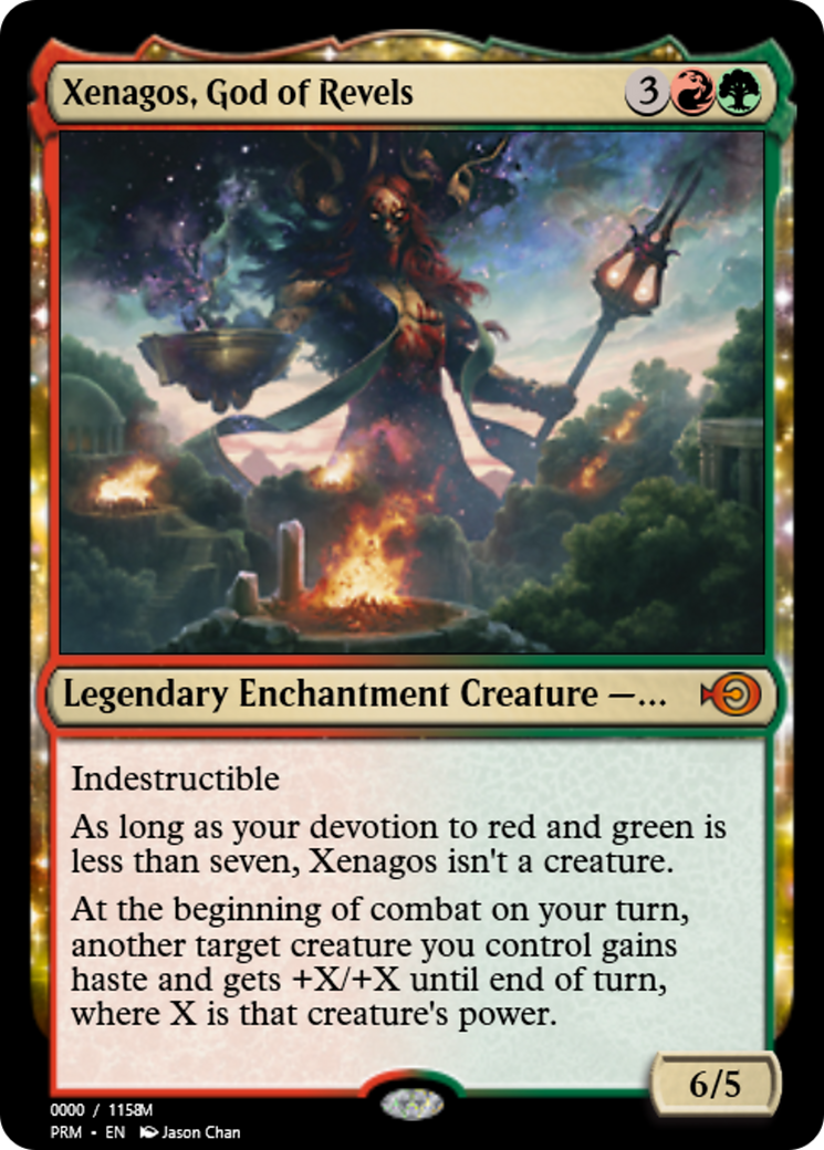 Xenagos, God of Revels (PRM-86204) - Magic Online Promos: (enchantment)