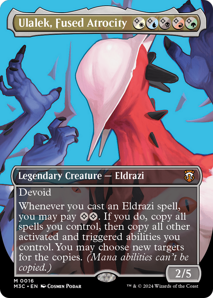 Ulalek, Fused Atrocity (Borderless) (M3C-016) - Modern Horizons 3 Commander (Borderless)