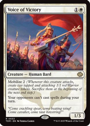 Voice of Victory (PPTDM-033) - Promo Pack: Tarkir: Dragonstorm Foil