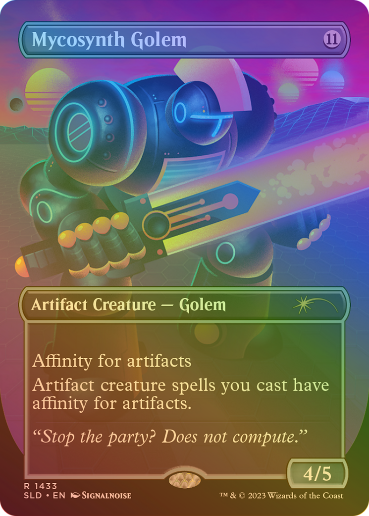 Mycosynth Golem (Rainbow Foil) (SLD-1433★) - Secret Lair Drop (Borderless) Foil