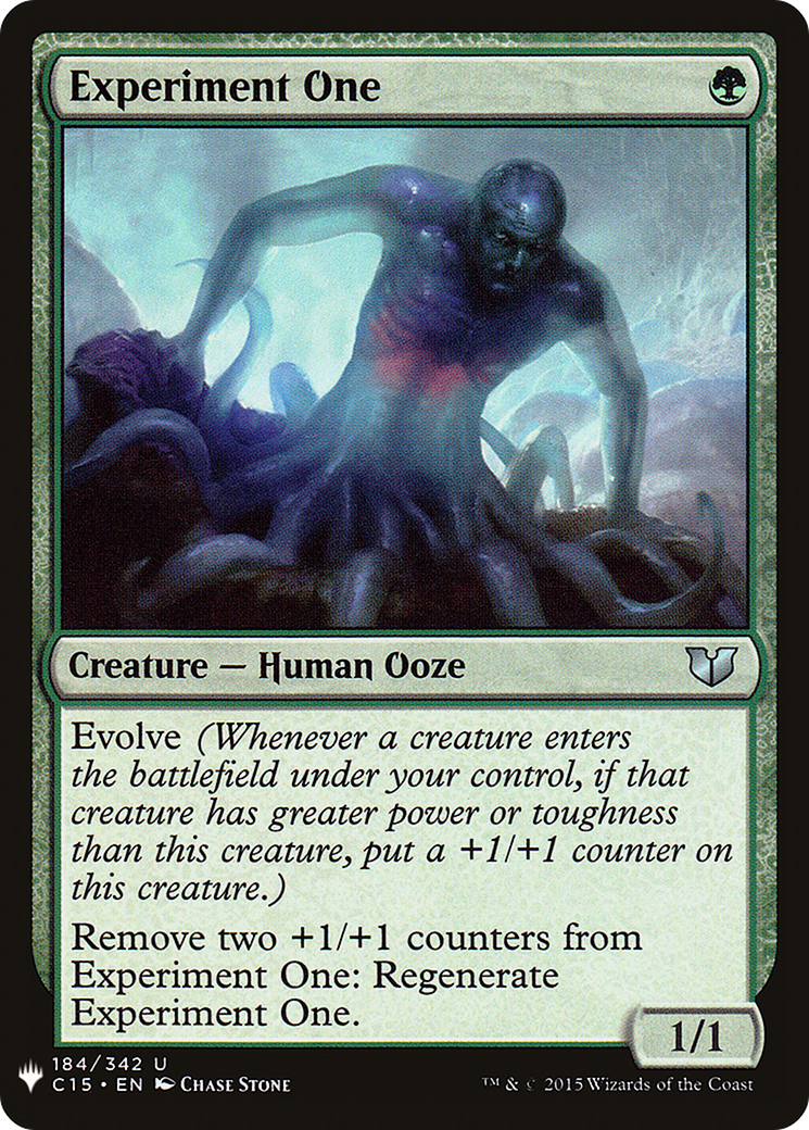 Experiment One (LIST-184) - The List