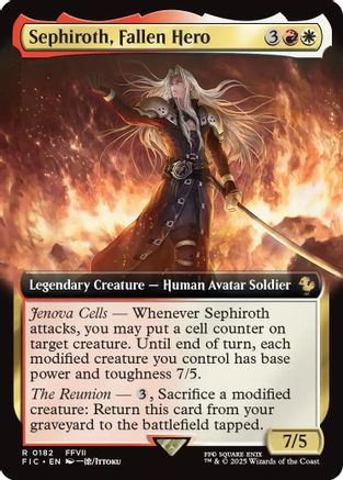 Sephiroth, Fallen Hero (Extended Art) (FIC-182) - Commander: FINAL FANTASY