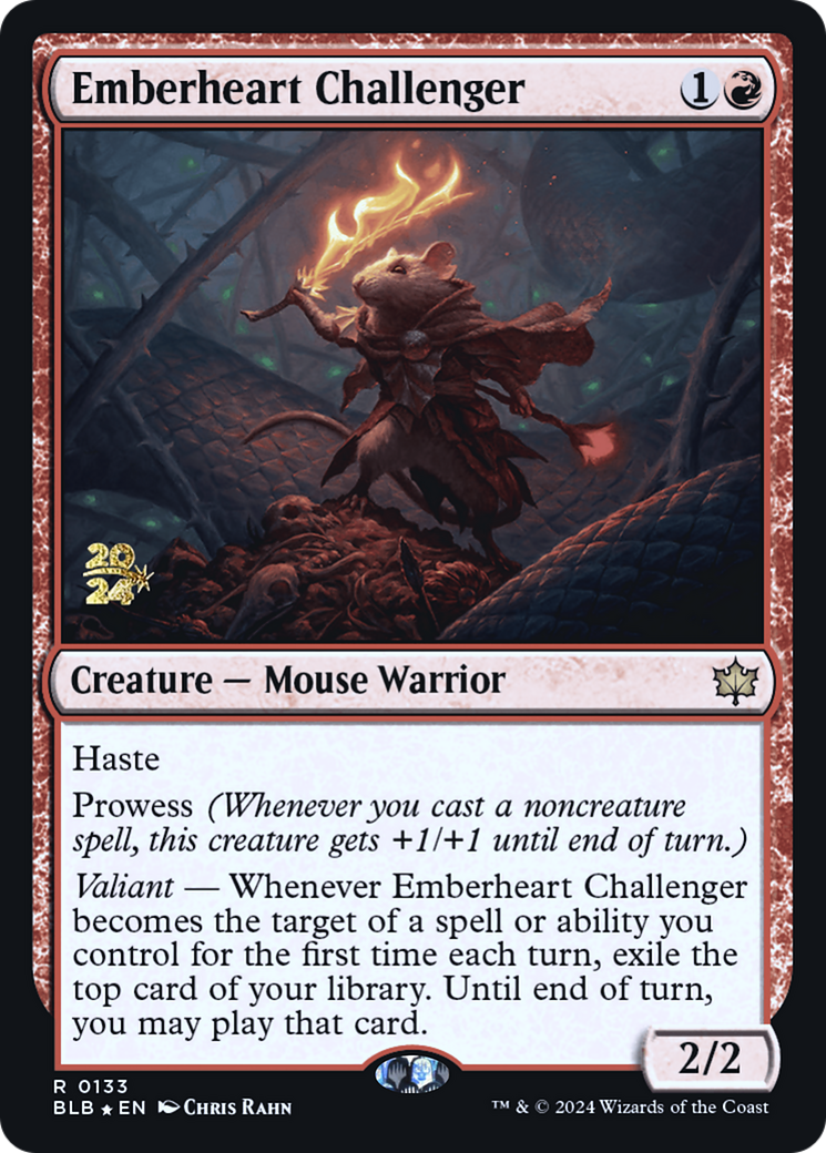 Emberheart Challenger (PRE-133S) - Bloomburrow Promos Foil