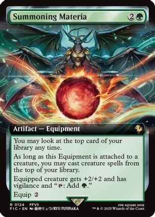 Summoning Materia (Extended Art) (FIC-124) - Commander: FINAL FANTASY