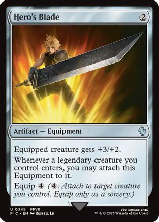 Hero's Blade (Surge Foil) (FIC-345) - Commander: FINAL FANTASY Foil