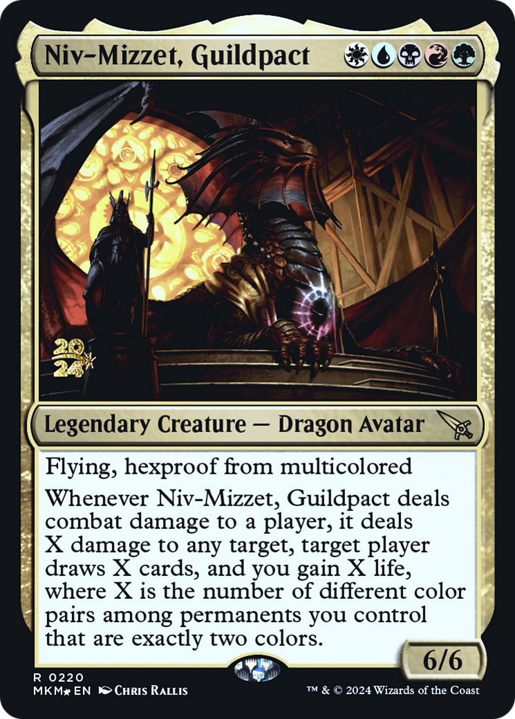 Niv-Mizzet, Guildpact (PRE-220S) - Murders at Karlov Manor Promos Foil