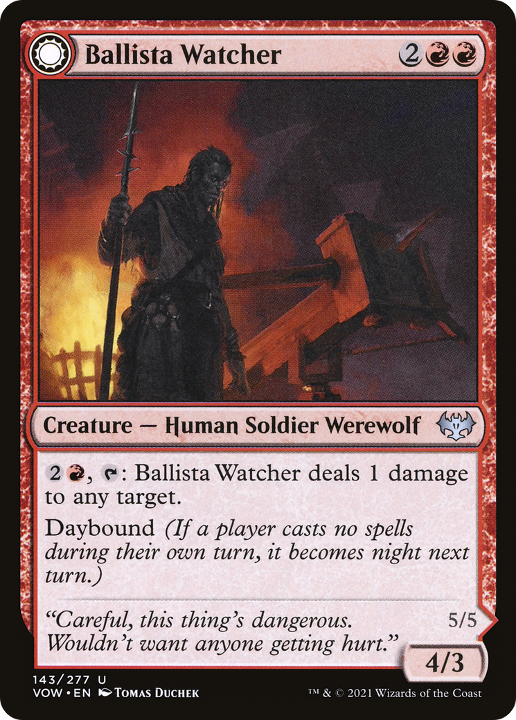 Ballista Watcher (VOW-143) - Innistrad: Crimson Vow: (Double Faced Transform)