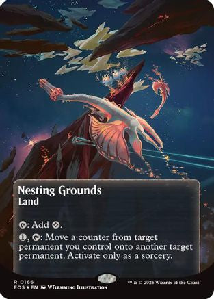 Nesting Grounds (0166) (Borderless) (Galaxy Foil) (EOS-166) - Edge of Eternities: Stellar Sights Foil