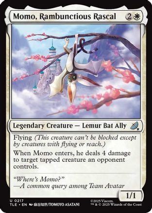 Momo, Rambunctious Rascal (TLE-217) - Avatar: The Last Airbender: Eternal-Legal Foil