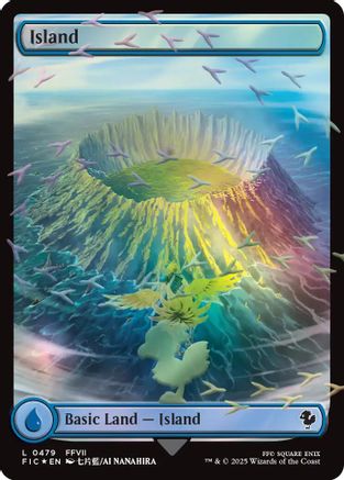 Island (Chocobo Track Foil) (FIC-479) - Commander: FINAL FANTASY Foil