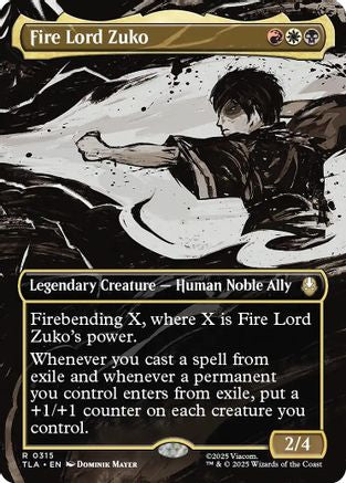 Fire Lord Zuko (Borderless) (TLA-315) - Avatar: The Last Airbender Foil