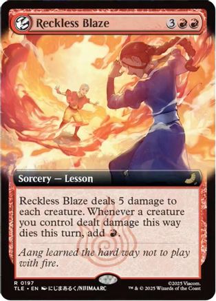 Reckless Blaze (Extended Art) (TLE-197) - Avatar: The Last Airbender: Eternal-Legal Foil
