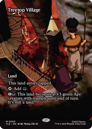 Treetop Village (Borderless) (TLE-060) - Avatar: The Last Airbender: Eternal-Legal Foil