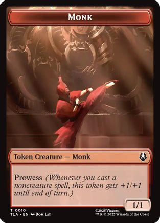 Monk // Food (0021) Double-Sided Token (TLA-10 // 21) - Avatar: The Last Airbender