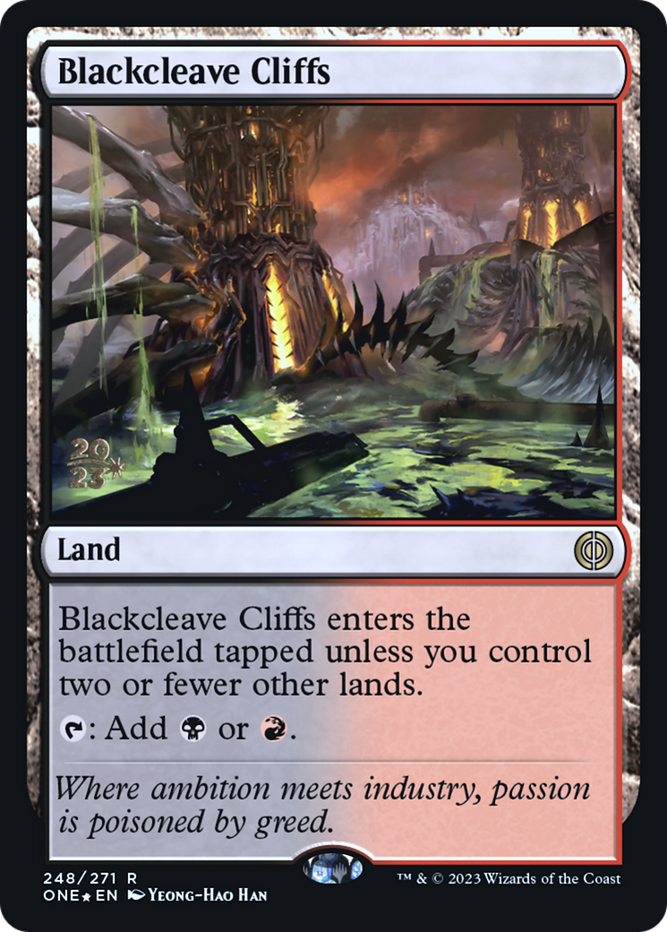 Blackcleave Cliffs (PRE-248S) - Phyrexia: All Will Be One Promos Foil