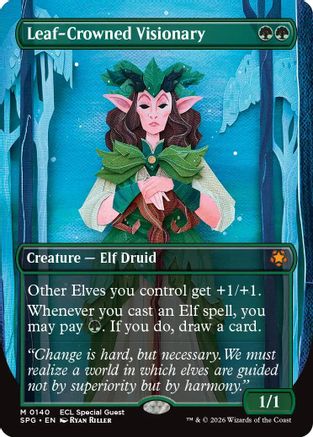 Leaf-Crowned Visionary (Borderless) (SPG-140) - Special Guests Foil