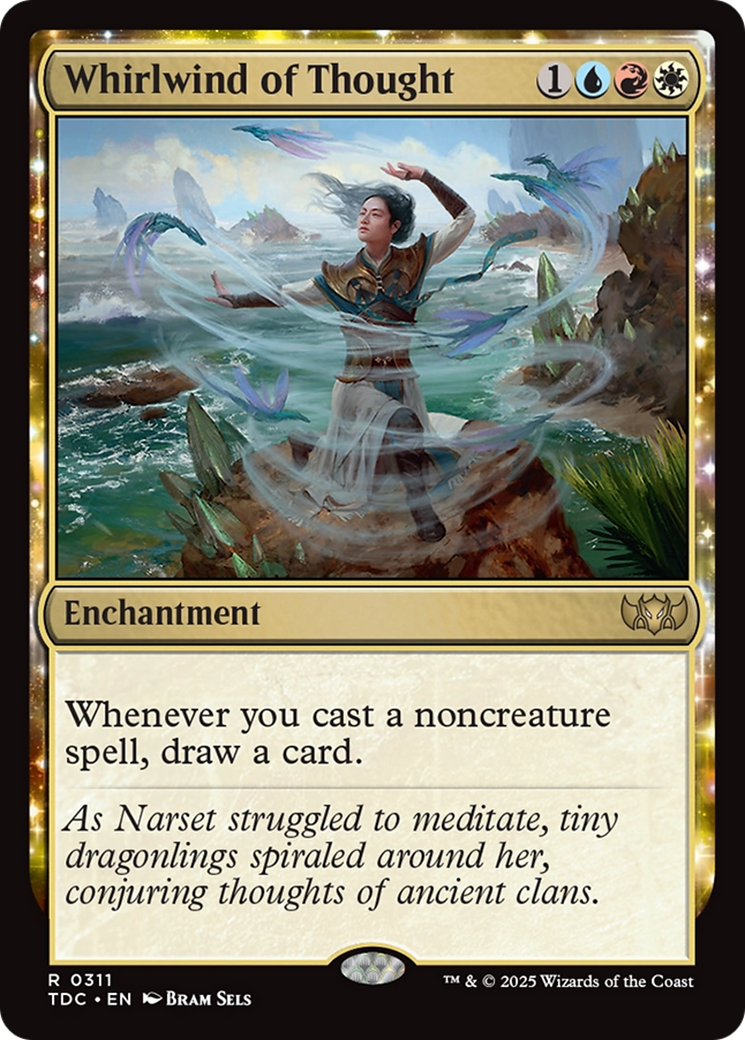 Whirlwind of Thought (TDC-311) - Commander: Tarkir: Dragonstorm: (enchantment)