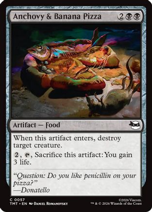 Anchovy & Banana Pizza (TMT-057) - Teenage Mutant Ninja Turtles Foil