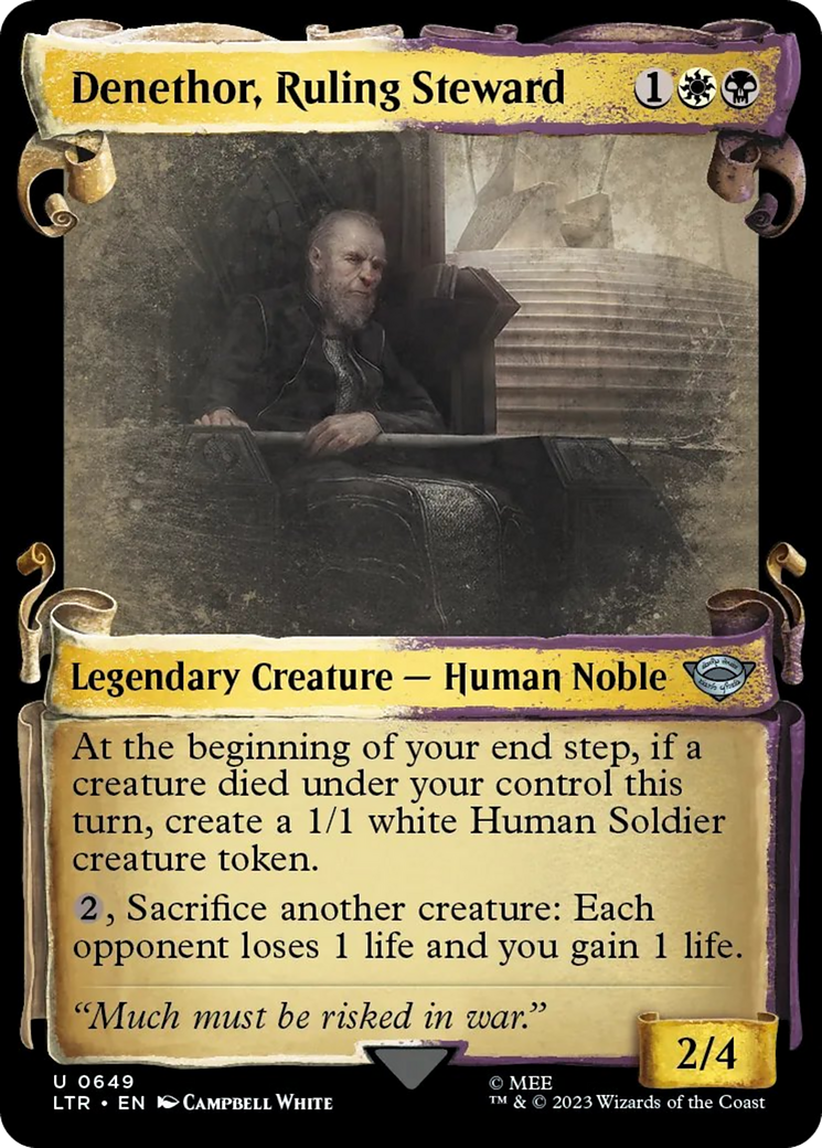 Denethor, Ruling Steward (Showcase Scrolls) (LTR-649) - The Lord of the Rings: Tales of Middle-earth: (Showcase)