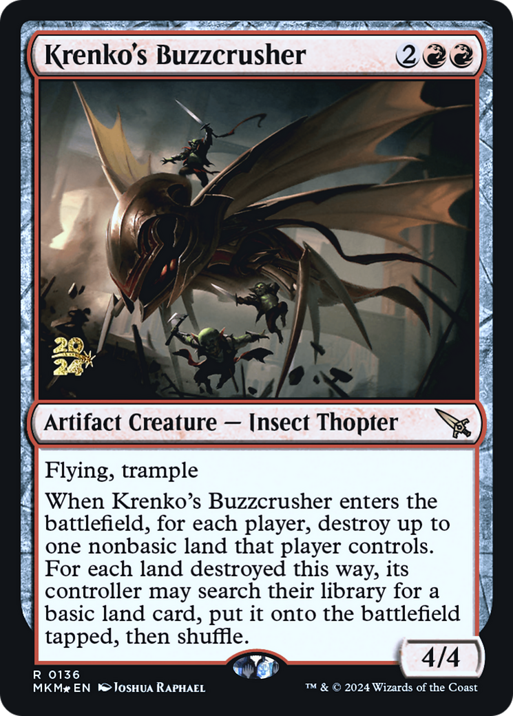 Krenko's Buzzcrusher (PRE-136S) - Murders at Karlov Manor Promos Foil
