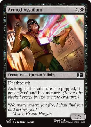 Armed Assailant (MSC-647) - Commander: Marvel Super Heroes Foil