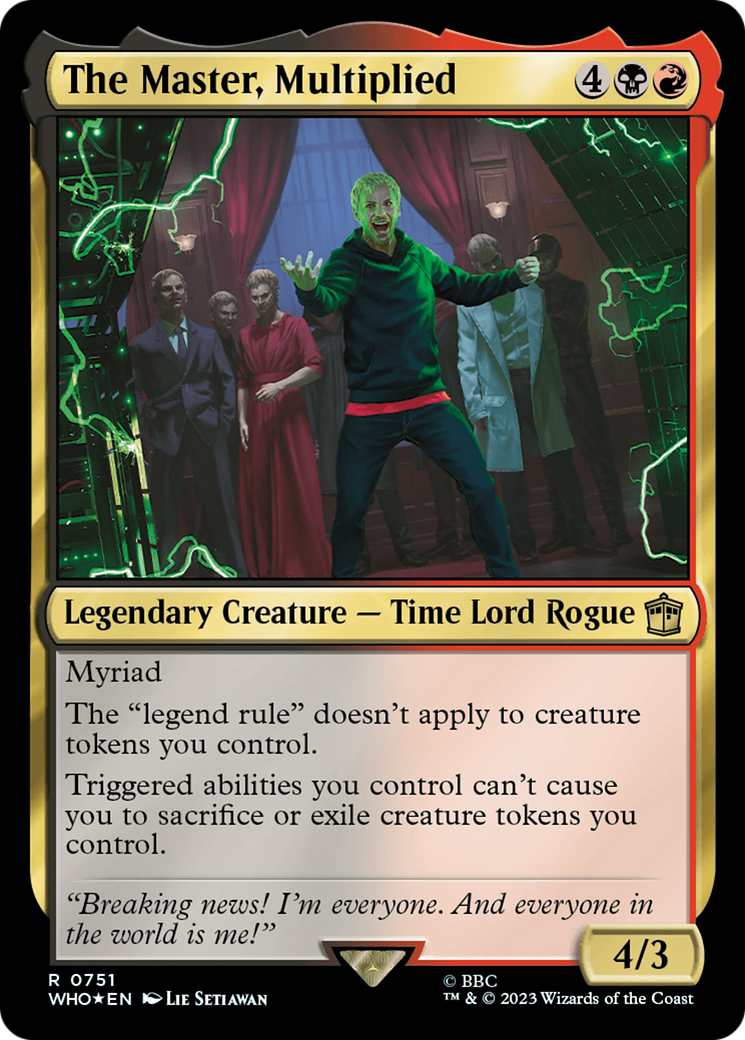 The Master, Multiplied (Surge Foil) (WHO-751) - Doctor Who Foil