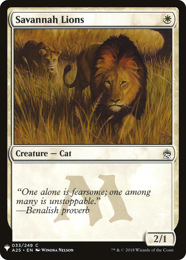 Savannah Lions (LIST-033) - The List