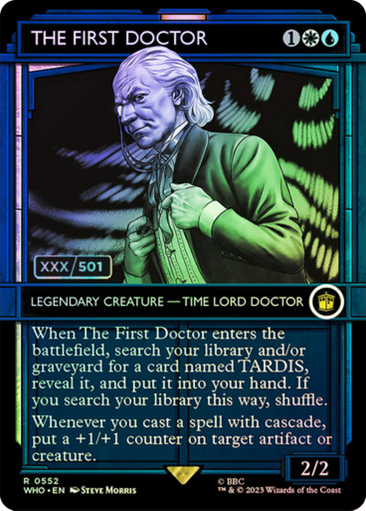 The First Doctor (Serial Numbered) (WHO-552Z) - Doctor Who: (Showcase) (Borderless) Foil