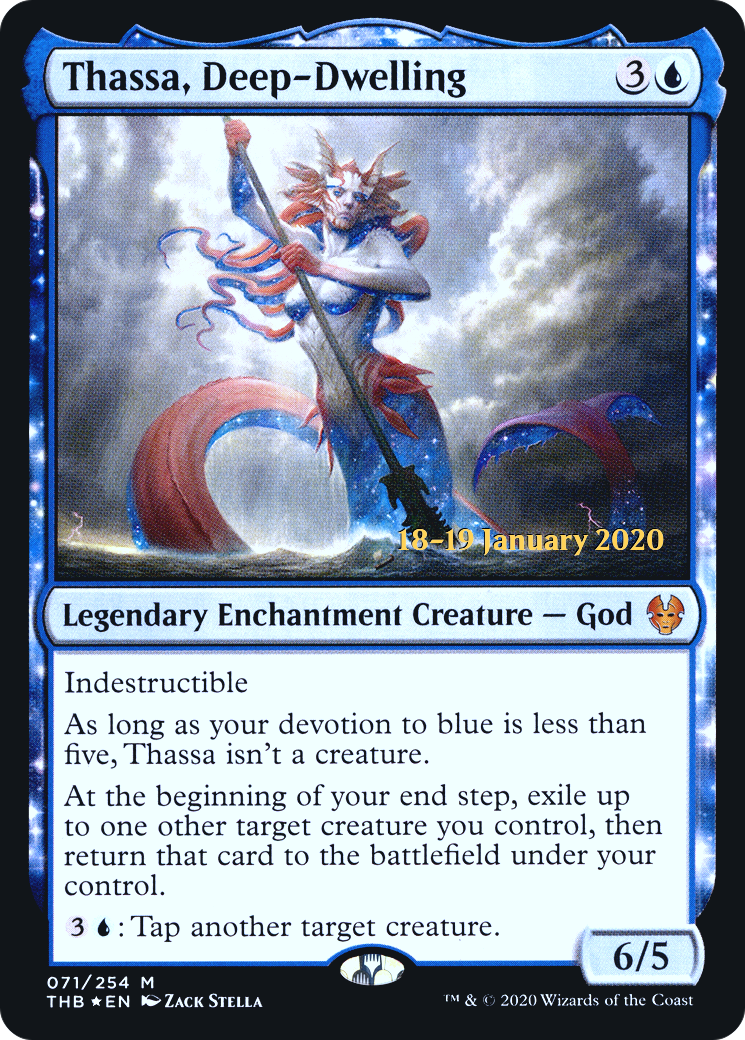 Thassa, Deep-Dwelling (PRE-71S) - Theros Beyond Death Promos: (enchantment) Foil