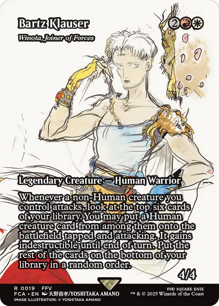 Winota, Joiner of Forces (FCA-019) - FINAL FANTASY: Through the Ages / Bartz Klauser (Borderless) Foil