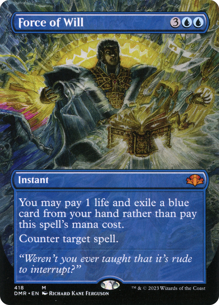 Force of Will (Borderless) (DMR-418) - Dominaria Remastered (Borderless)