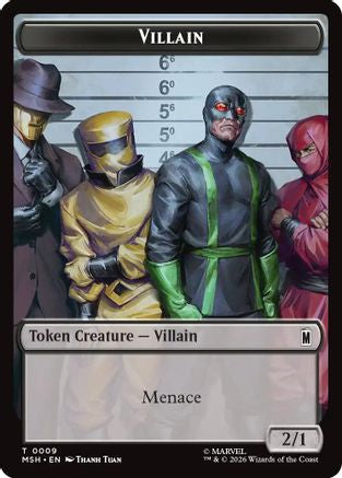 Villain // Treasure Double-Sided Token (MSH-9 // 22) - Marvel Super Heroes